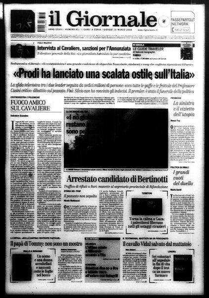 Il giornale : quotidiano del mattino